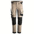 Snickers 6341 AllroundWork Stretch Kneepad Trousers Khaki 33" Waist, 35" Leg - Snickers Size 148