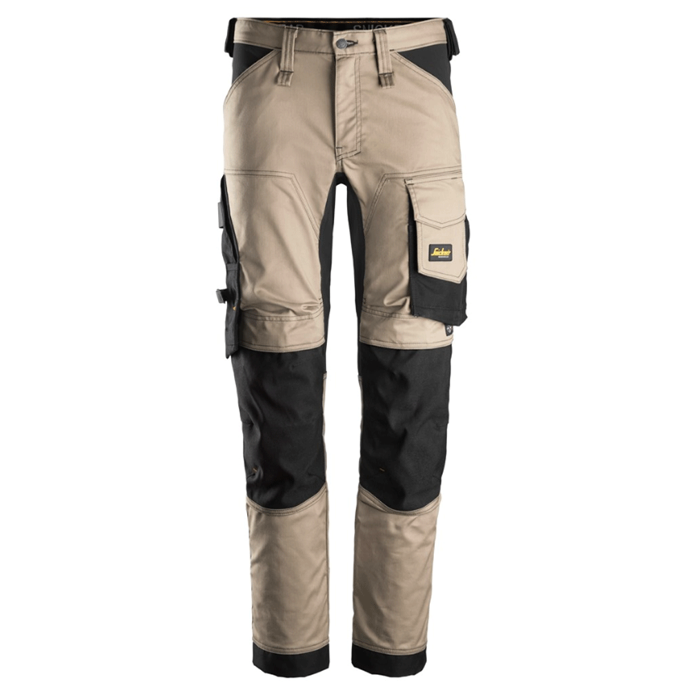 Snickers 6341 AllroundWork Stretch Kneepad Trousers Khaki 33" Waist, 35" Leg - Snickers Size 148