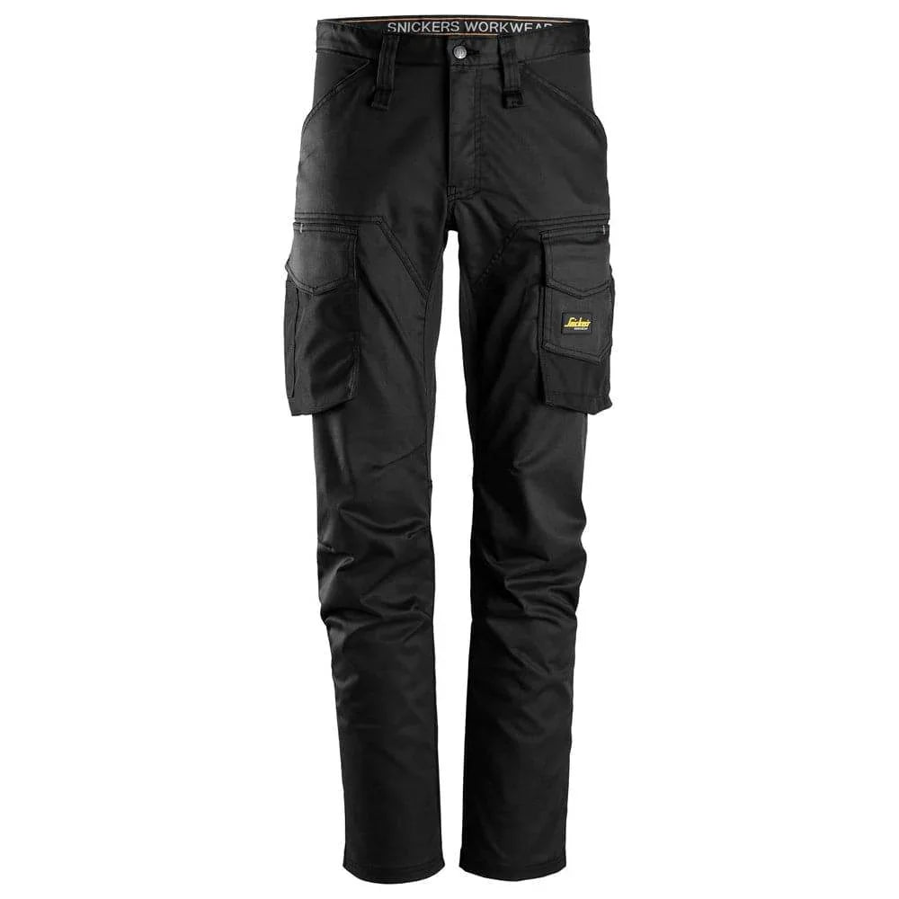 Snickers 6803 AllroundWork, Stretch Trousers without Knee Pockets Black 33" Waist - 35" Leg