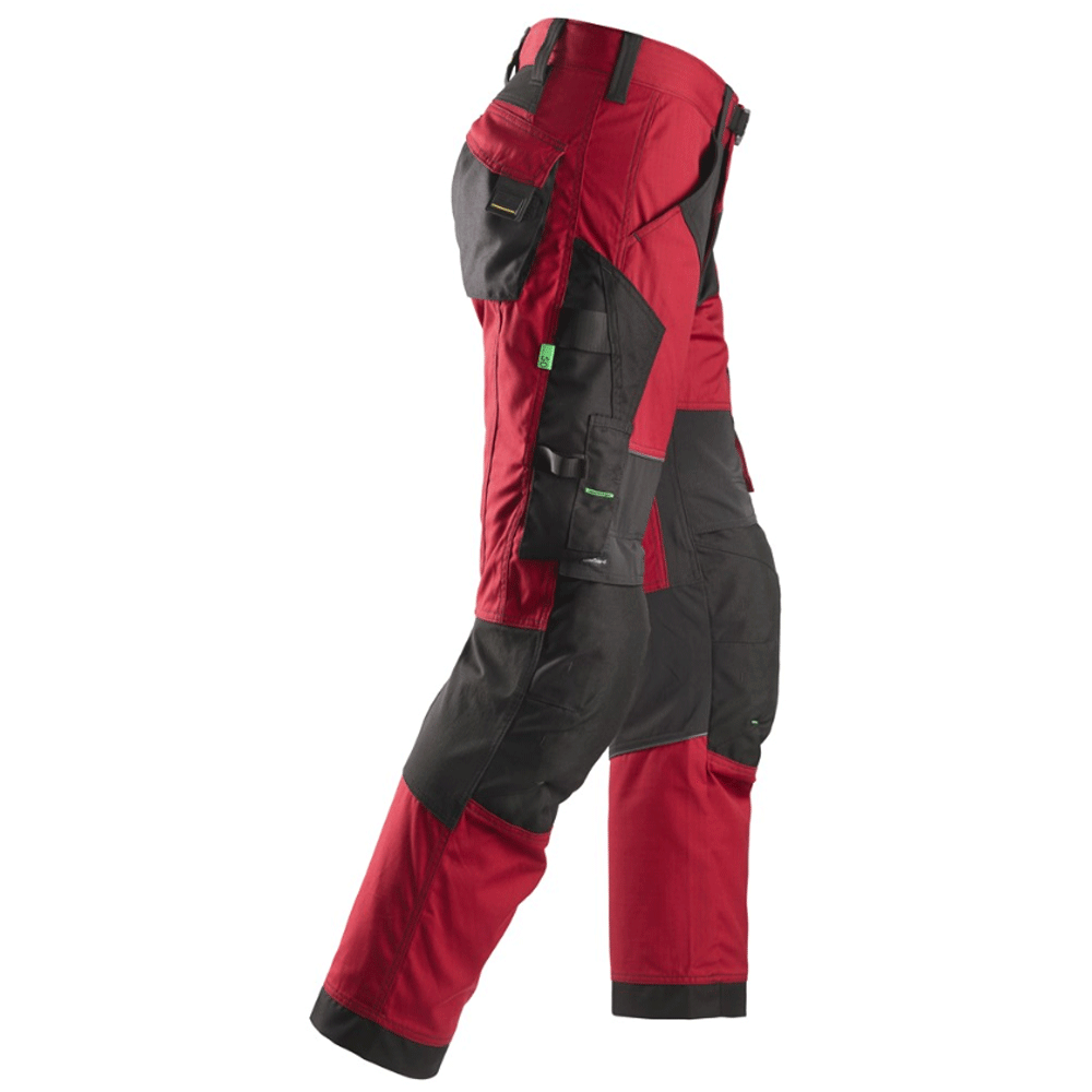 Snickers 6903 FlexiWork Stretch Kneepad Work Trousers Chilli Red 31" Waist - 28" Leg - Snickers Size 192