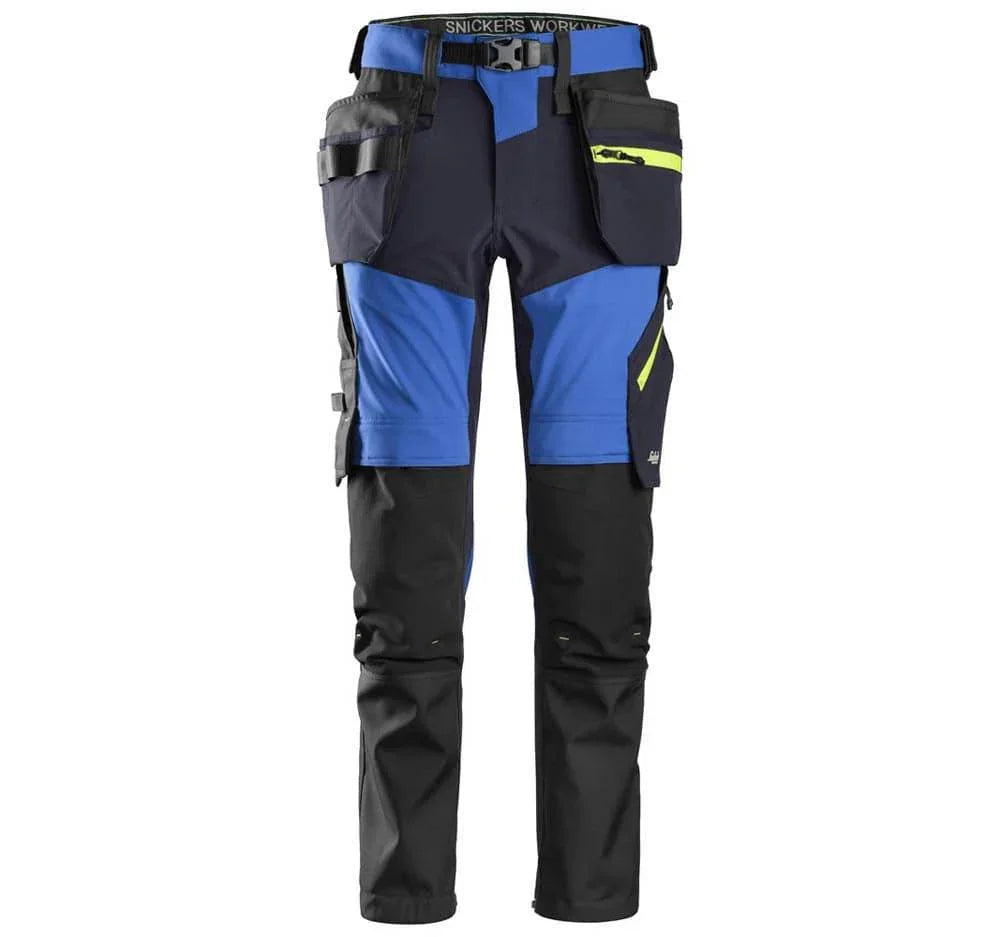 Snickers 6940 FlexiWork, Stretch Work Knee Pad Holster Pocket Trousers Various Colours True Blue Navy Blue