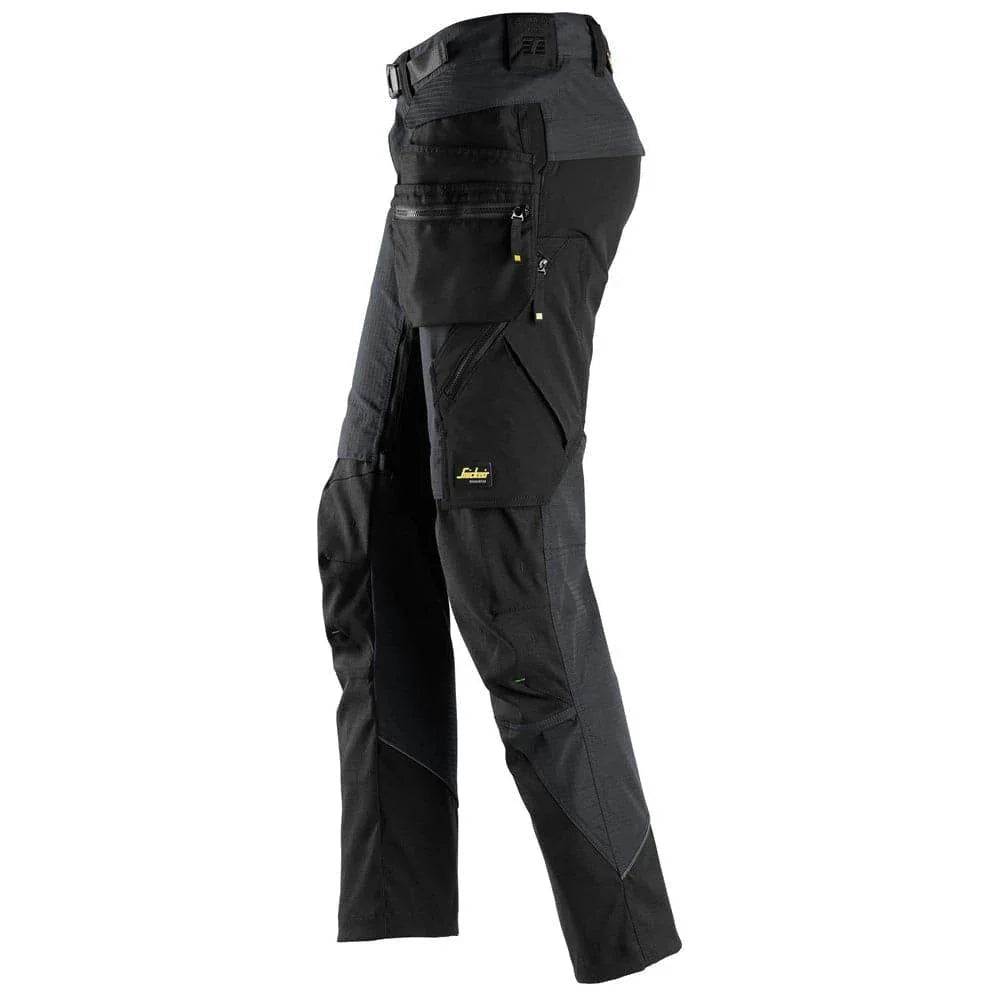 Snickers 6972 FlexiWork, Work Trousers+ Detachable Holster Pockets Black 38" Waist - 37" Leg