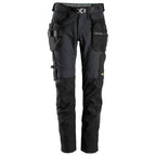 Snickers 6972 FlexiWork, Work Trousers+ Detachable Holster Pockets Black 38" Waist - 37" Leg