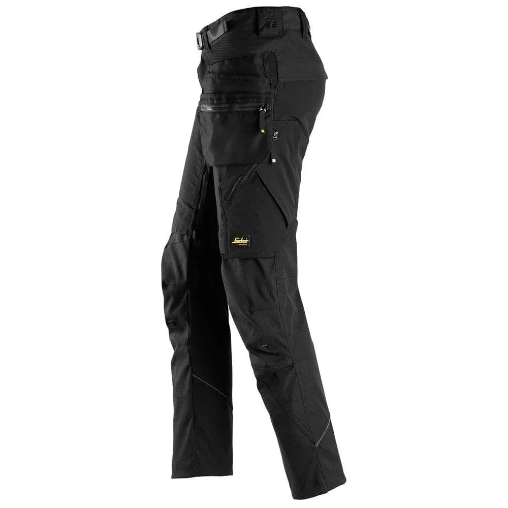 Snickers 6972 FlexiWork, Work Trousers+ Detachable Holster Pockets Black 38" Waist - 37" Leg