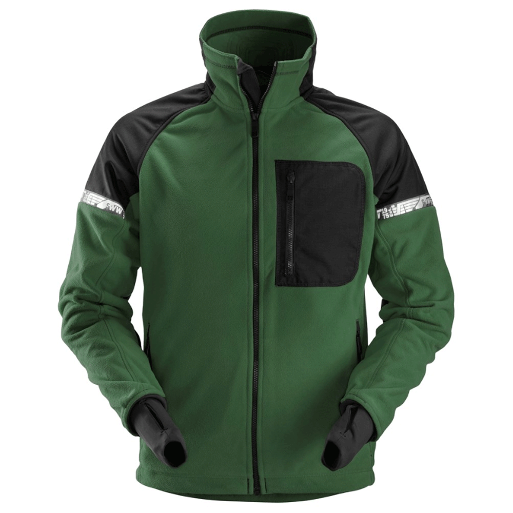 Snickers 8005 AllroundWork Windproof Fleece Jacket Various Colours Forest Green