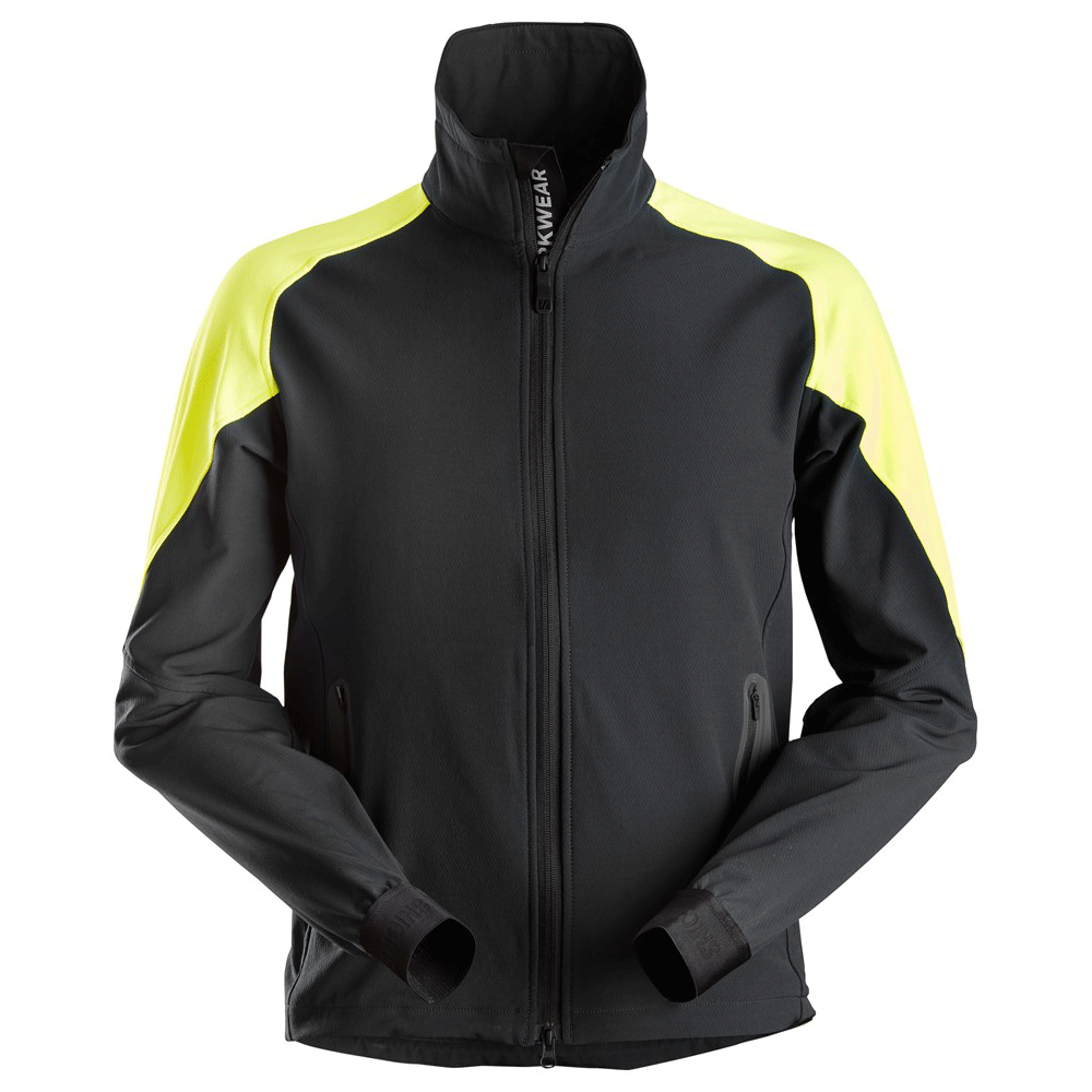 Snickers 8028 FlexiWork, Neon Jacket Various Colours Black Neon Yellow