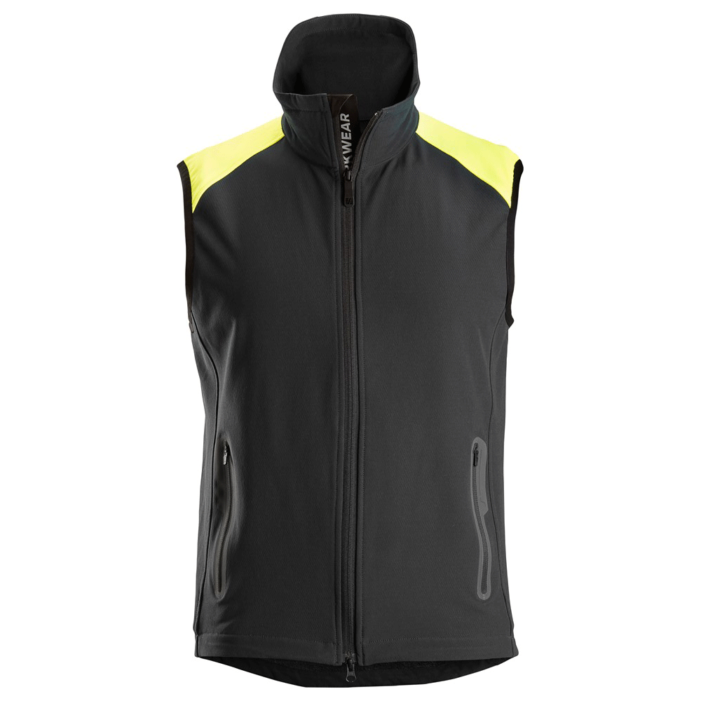 Snickers 8029 FlexiWork, Neon Vest Various Colours Black Neon Yellow