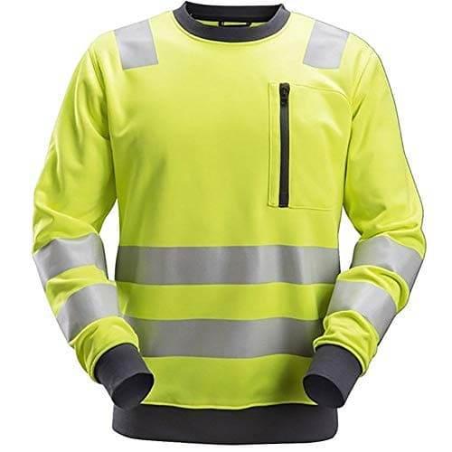 Snickers 8037 AllroundWork, Hi-Vis Sweatshirt CL2/CL3 Various Colours Yellow