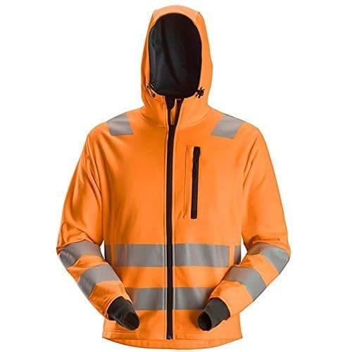 Snickers 8039 AllroundWork Hi-Vis FZ Hoodie CL2/CL3 Various Colours Orange