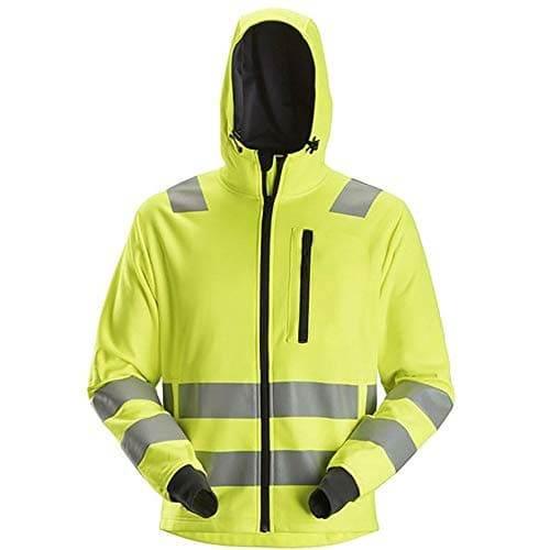 Snickers 8039 AllroundWork Hi-Vis FZ Hoodie CL2/CL3 Various Colours Yellow