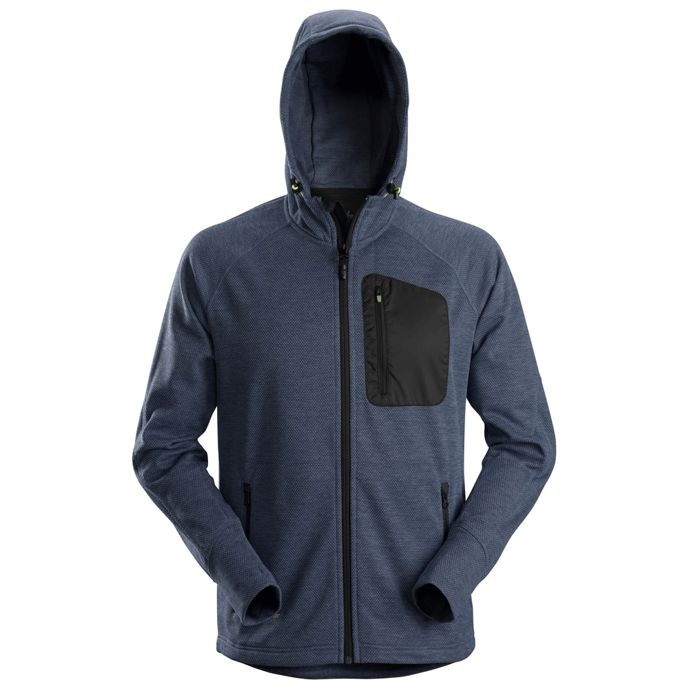 Snickers 8041 FlexiWork, Fleece Hoodie Various Colours Navy Blue Black