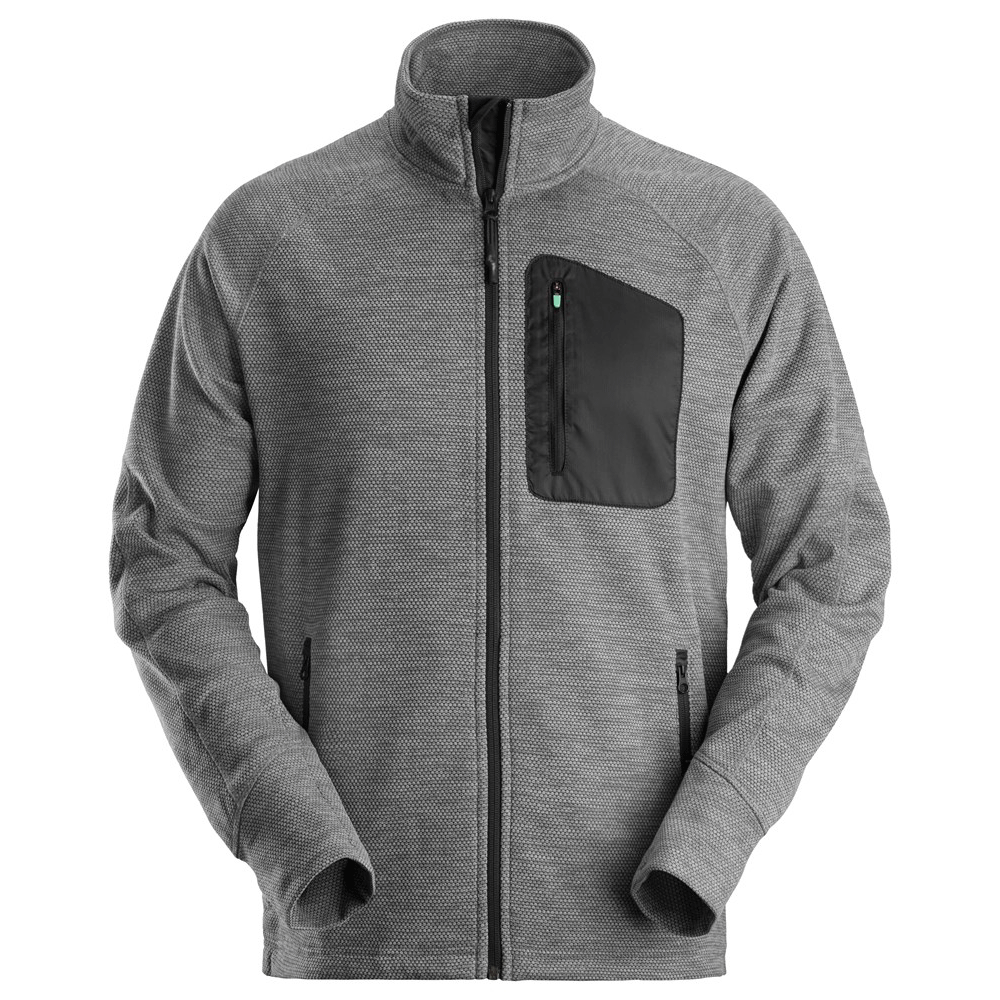 Snickers 8042 FlexiWork, Fleece Work Jacket Various Colours Grey Black