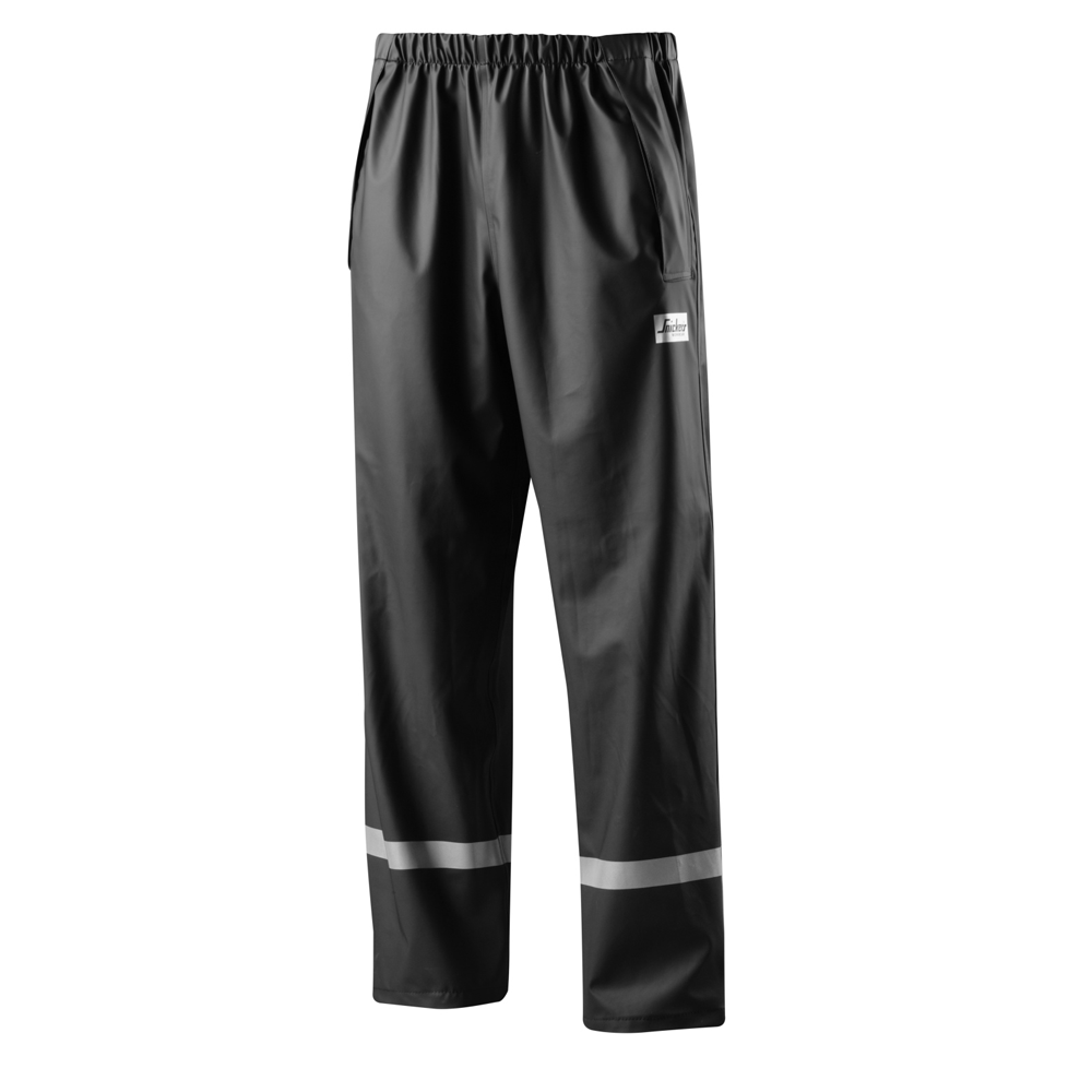 Snickers 8201 PU Rain Trousers Various Colours Black