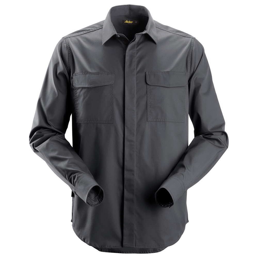 Snickers 8510 Service Long Sleeve Shirt Various Colours Steel Grey