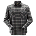 Snickers 8516 AllroundWork Flannel Checked Long Sleeve Shirt Various Colours Anthracite Melange Light Grey Melange