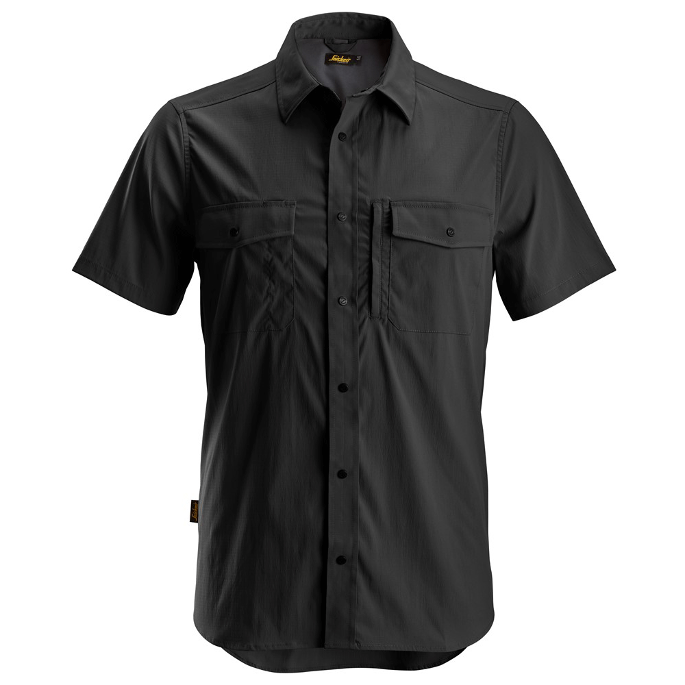 Snickers 8520 LiteWork, Wicking Short Sleeve Shirt Various Colours Black