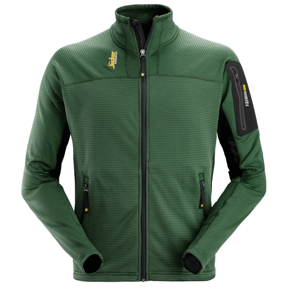 Snickers 9438 Body Mapping Micro Fleece Jacket Various Colours Forest Green