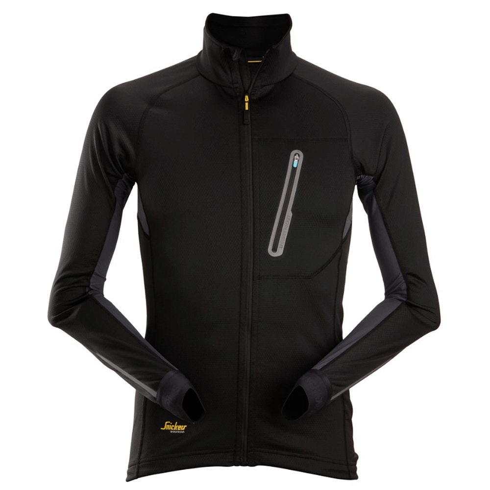Snickers 9448 LiteWork, Full Zip Midlayer Various Colours Black Steel Grey