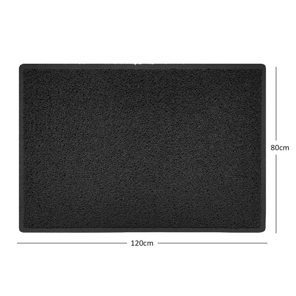 Spaghetti BBQ Floor Protection Mat - 120cm x 80cm Black