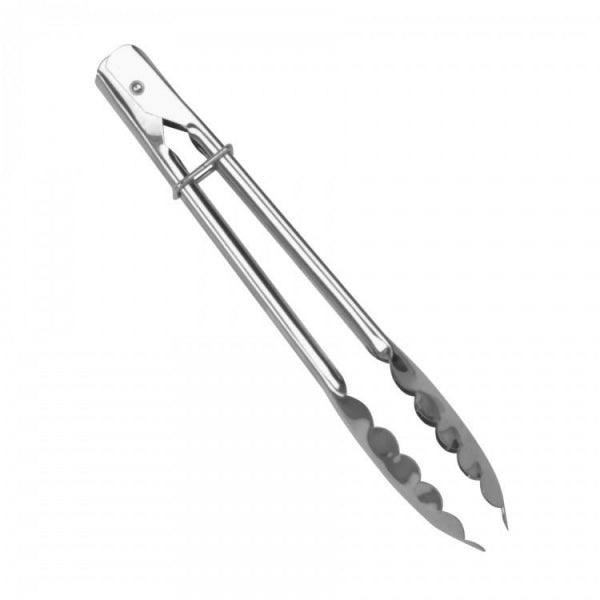 Heavy Duty Stainless Steel Kitchen Tongs with Locking Ring - 254mm (10")