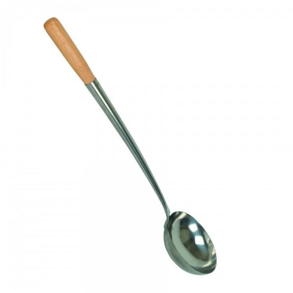 Stainless Steel Wok Ladle with Wooden Handle 295ml Default Title