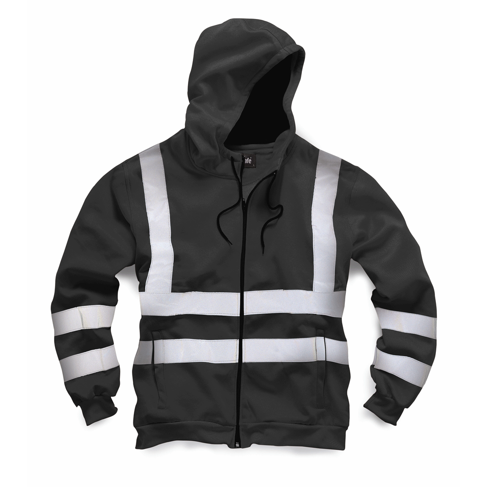 Standsafe HV008 Hi Vis Hoodie Various Colours Black