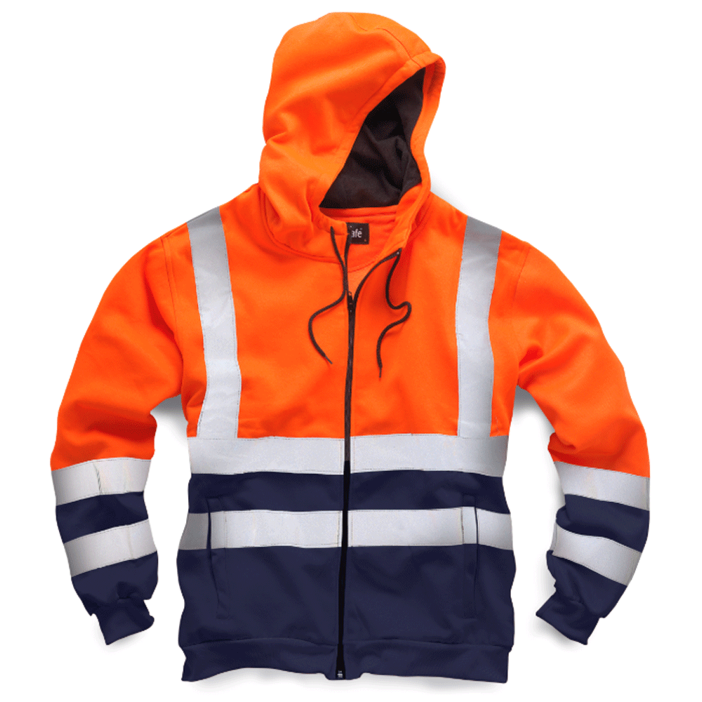 Standsafe HV032 Hi-Vis Two Tone Hoodie Various Colours Orange