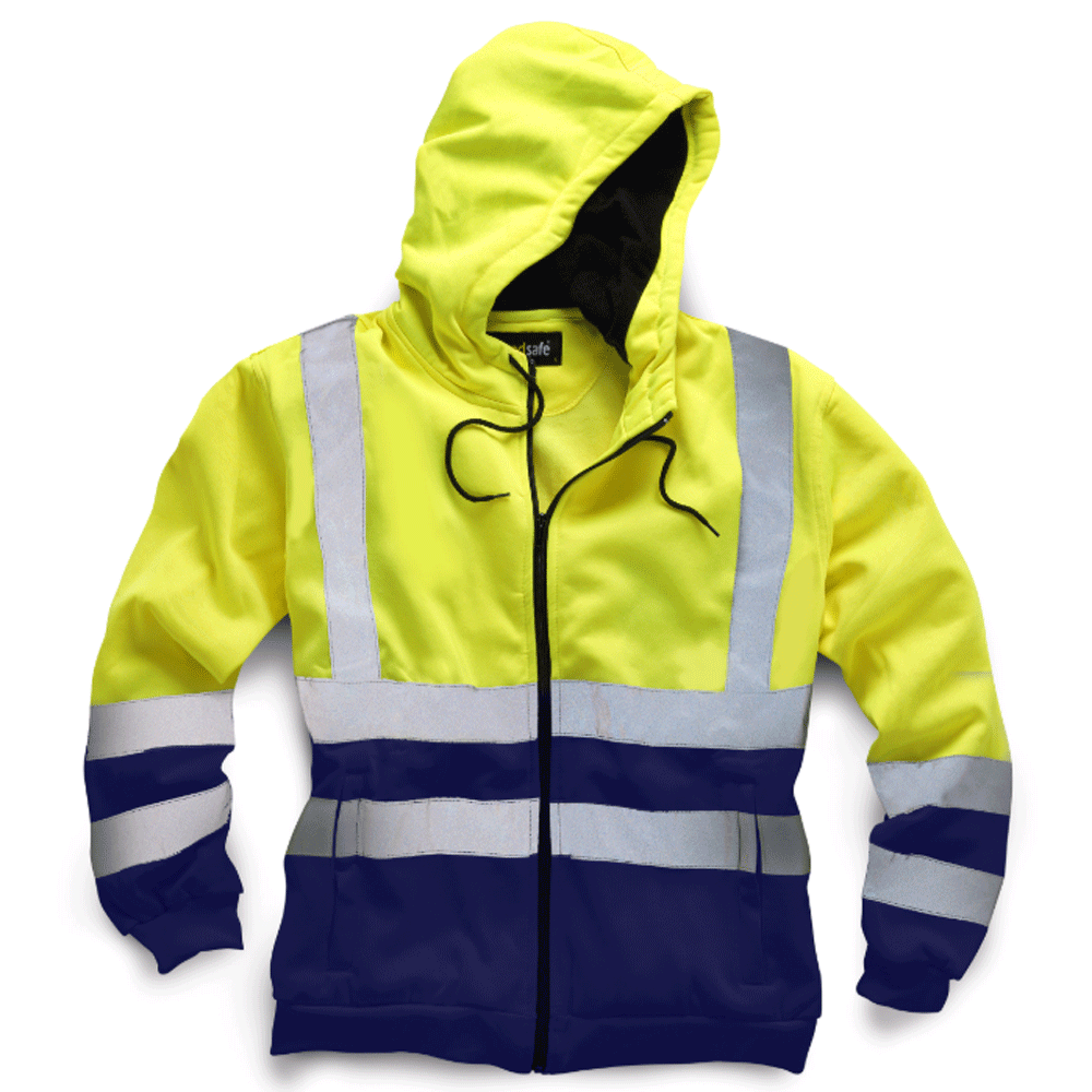 Standsafe HV032 Hi-Vis Two Tone Hoodie Various Colours Yellow