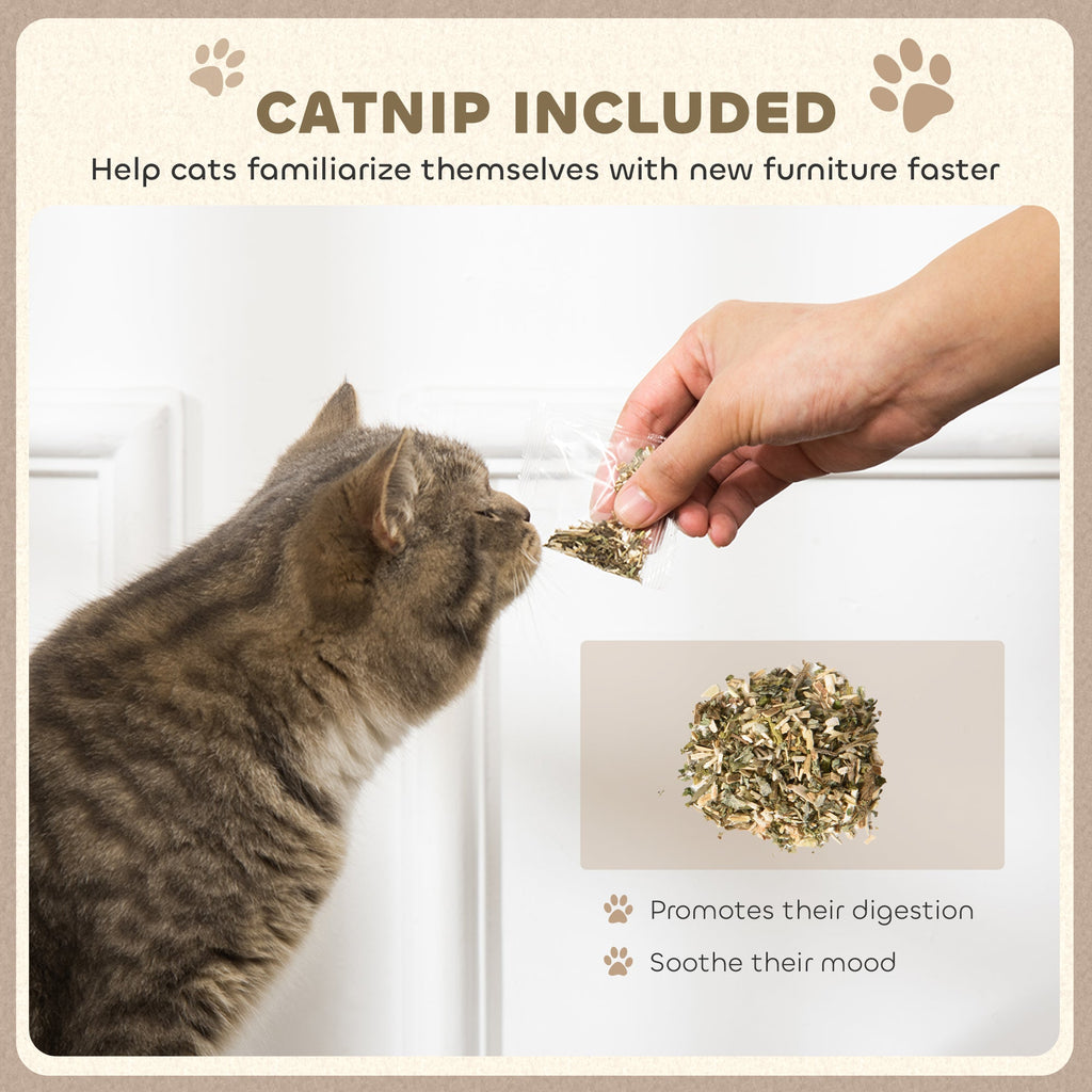 Cat Scratching Board with Organic Catnip for Indoor Cats, Brown