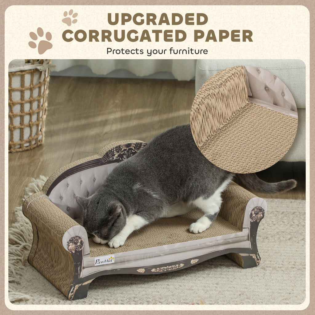 Cat Scratching Board with Organic Catnip for Indoor Cats, Brown