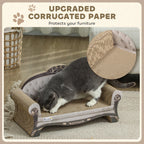 Cat Scratching Board with Organic Catnip for Indoor Cats, Brown