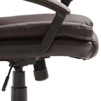 Office Chair, Computer Desk Chair, Mid Back Executive Chair with Adjustable Height and Swivel Rolling Wheels for Home Study, Brown