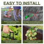 1x50m Weed Barrier Fabric Durable Convenient Design Weed Block Mat