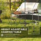 Camping Table and Chairs Outdoor Indoor Use for BBQ Picnic Garden