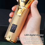 VGR V-280 10W USB Metal Electric Hair Clipper with LED Digital Display, V-280 (Gold)