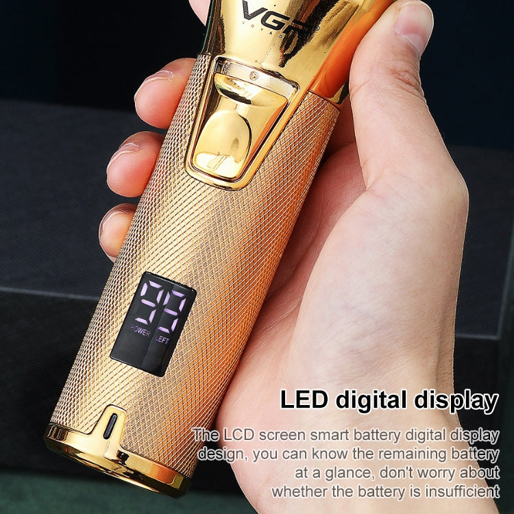VGR V-280 10W USB Metal Electric Hair Clipper with LED Digital Display, V-280 (Gold)
