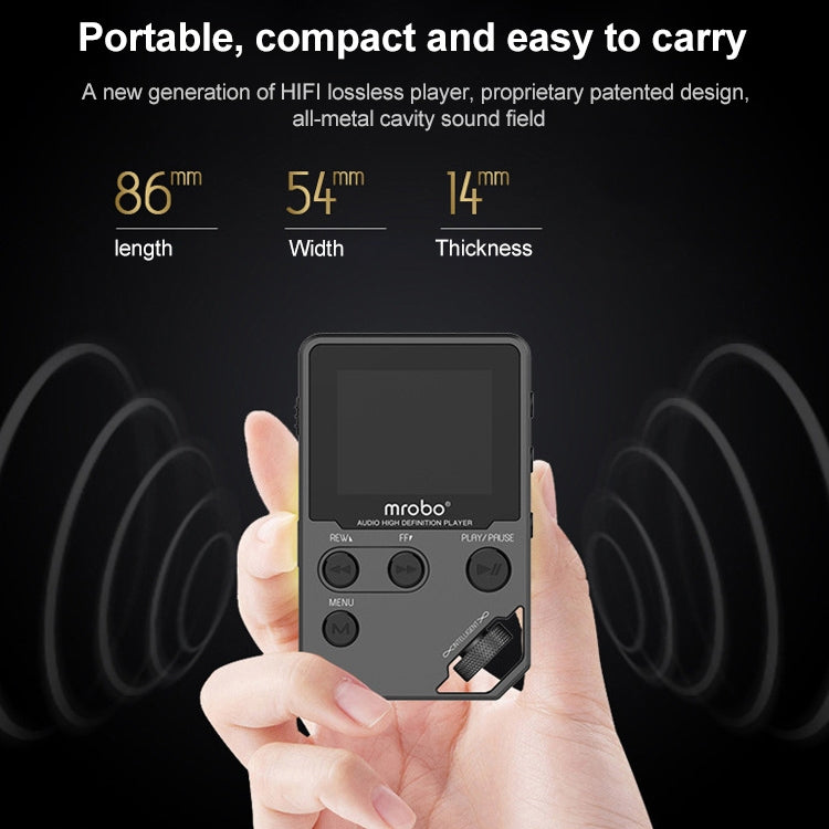 1.8 inch HIFI MP3 Player Metal High Sound Quality Entry-level Lossless Music Player, Support TF Card / FM / E-book – Durable Build, Easy to Use