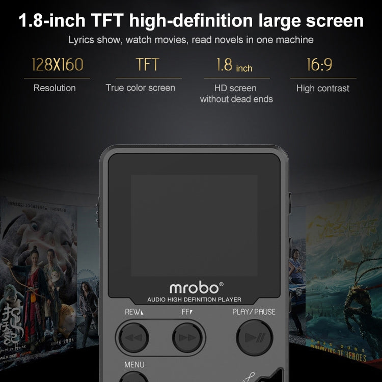 1.8 inch HIFI MP3 Player Metal High Sound Quality Entry-level Lossless Music Player, Support TF Card / FM / E-book – Durable Build, Easy to Use