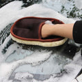 Car Styling Wool Soft Car Washing Gloves Cleaning Brush Motorcycle Washer Care Products, Brown, Washing Gloves Brown Brown