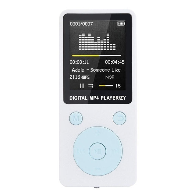 2019 Fashion Portable MP4 Lossless Sound Music Player FM Recorder walkman player mini Support music, radio, recording, 3, no memory no memory White