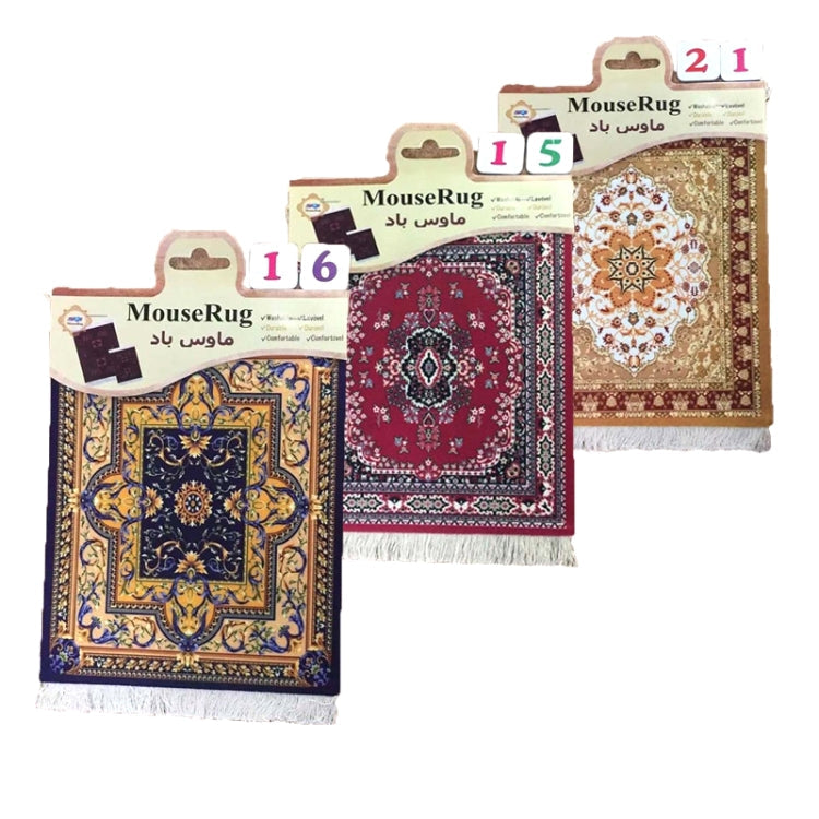 Mini Woven Rug Mat Retro Style Mouse Pad, Ramdom Color Delivery – Non-slip Default Title