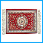 Mini Woven Rug Mat Retro Style Mouse Pad, Ramdom Color Delivery – Non-slip