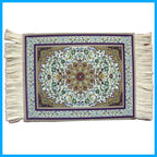 Mini Woven Rug Mat Retro Style Mouse Pad, Ramdom Color Delivery – Non-slip
