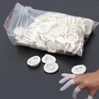50 PCS Disposable Anti Static Rubber Latex Finger Cots Eyebrow Extension Gloves Practical Off Eyelash Extension Tool Accessories, Latex Latex