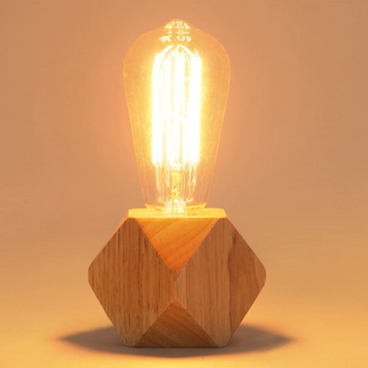 Solid Wood Decoration LED Night Light Modern Minimalist Warm Bedroom Bedside Lamp Small Table Lamp without LED Bulbs, EU Plug – Durable Build, Easy to Use Default Title