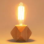 Solid Wood Decoration LED Night Light Modern Minimalist Warm Bedroom Bedside Lamp Small Table Lamp without LED Bulbs, EU Plug – Durable Build, Easy to Use Default Title