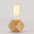 Solid Wood Decoration LED Night Light Modern Minimalist Warm Bedroom Bedside Lamp Small Table Lamp without LED Bulbs, EU Plug – Durable Build, Easy to Use