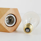 Solid Wood Decoration LED Night Light Modern Minimalist Warm Bedroom Bedside Lamp Small Table Lamp without LED Bulbs, EU Plug – Durable Build, Easy to Use