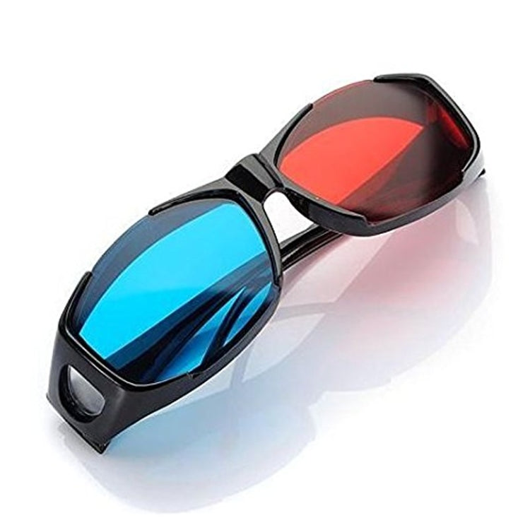 Red Blue 3D Glasses Anaglyph Framed 3D Vision Glasses for Game Stereo Movie Dimensional Glasses Plastic Glasses, Red Blue Red Blue