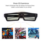 3D DLP-Link active glasses eyewear for BenQ Z4/H1/G1/P1 LG,NUTS,Acer,Optoma DLP-LINK projectors, projectors